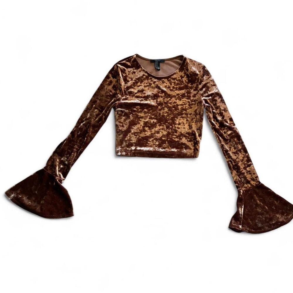 Forever-21 Women's Brown Crop-top